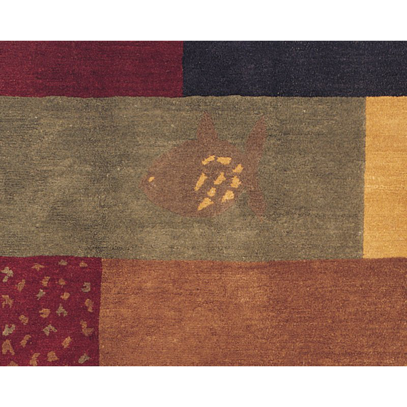 Lagoon Wool Geometric Area Rug in Purple/Red, Rectangle 11' x 17'