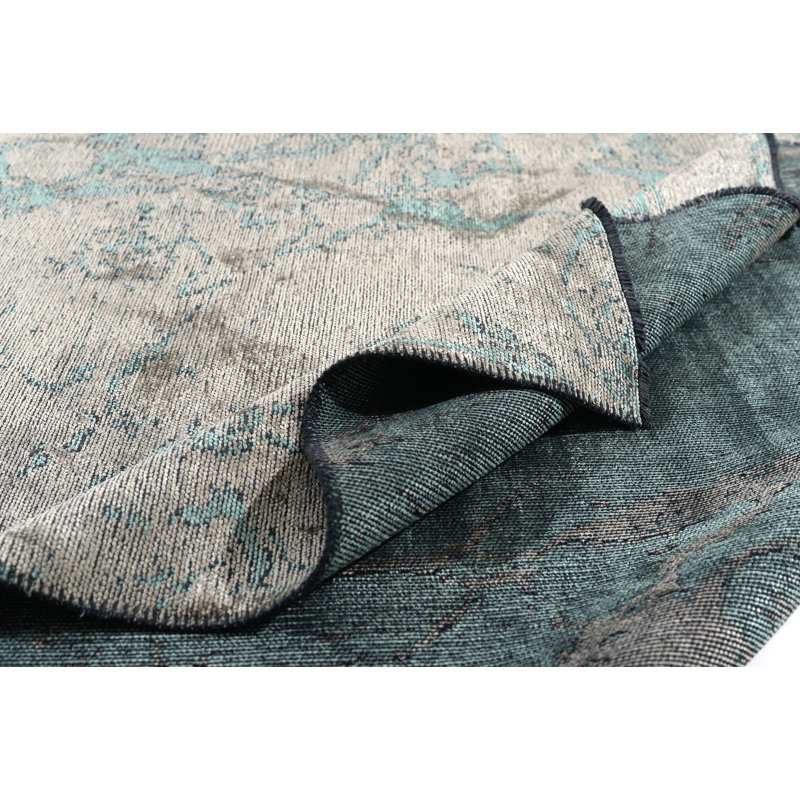 Rapture Teal/Gray Abstract Luxury Area Rug, Rectangle 7'10" x 11'2"