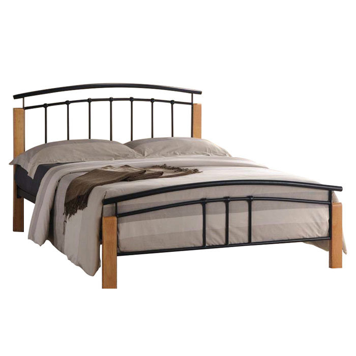 Solid Wood Bed, Kingsize (5'), Black