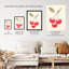 Wall Art Print Red Smudge Cherries on Stem with Leaf Bright Alabaster Retro Kitchen Painting Poster
