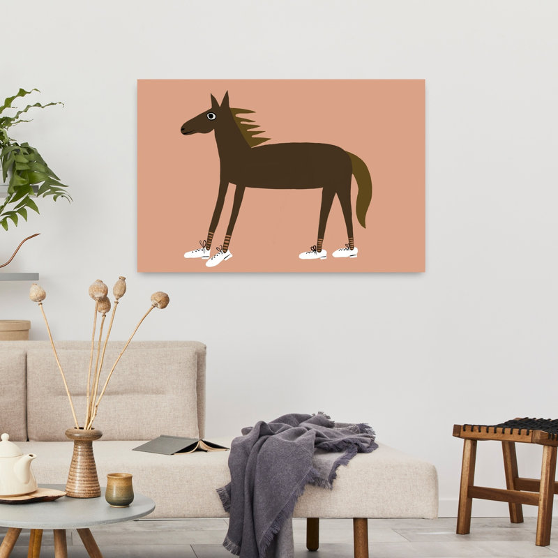 Cheval, espadrilles modernes, art mural cheval
