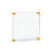 Floating Acrylic Wall Frame with Gold Stand Off Caps: 9" x 12" Graphic Size, Overall Frame Size: 13" x 16"