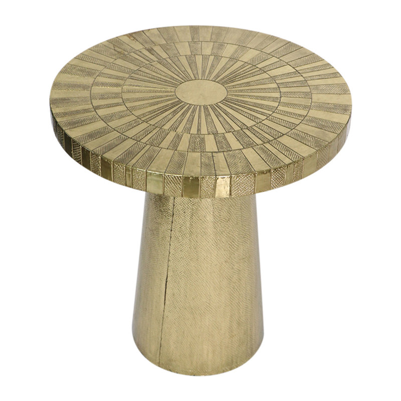 Solid Wood End Table, Gold