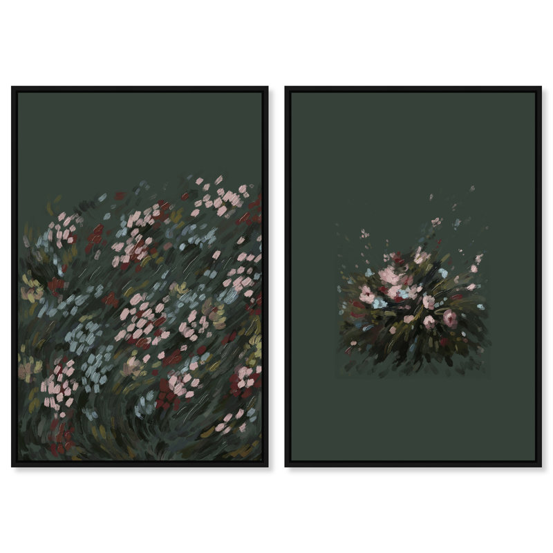 Subtle Universe Set Abstract Canvas Print by Oliver Gal, Black Frame, 10 x 15, 17"H x 25"W, Black Floater Frame