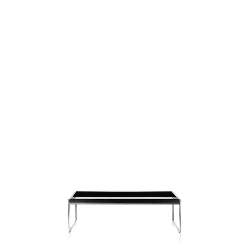 Trays Coffee Table, Black, 10" H x 31.5" L x 15.75" W