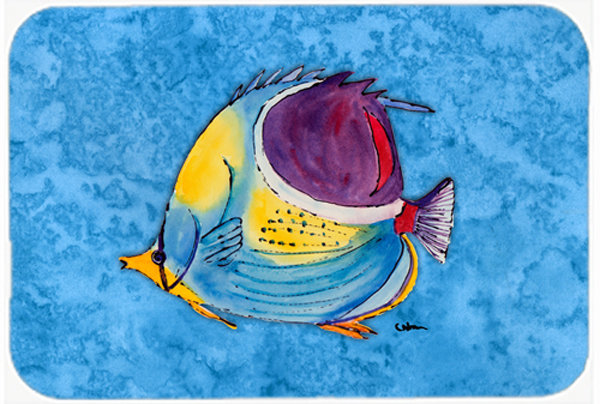 Caroline's Treasures Tropical Fish Glass Cutting Board