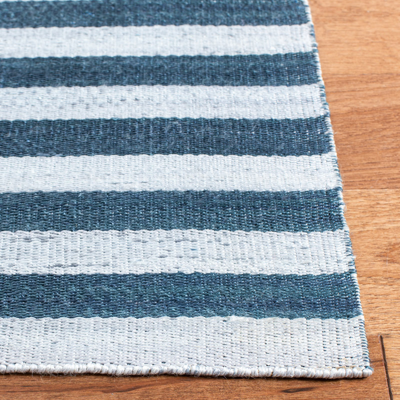 Ralph Lauren Cameron Stripe Viscose Striped Rug, Rectangle 8' x 10'