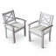 Ensemble de 2 chaises de salle à manger modernes pour patio
