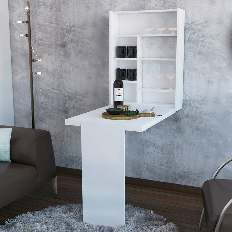 Wakeman Rectangle Foldable Desk White