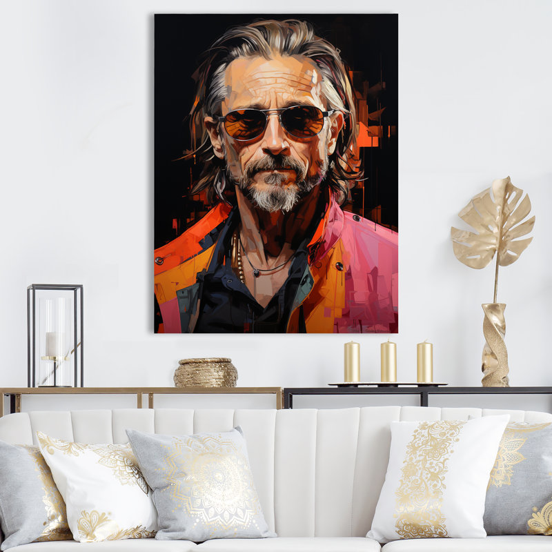 «Pop Art Olive Oldman Portrait», reproduction d'art sur toile_105811, H 44 po x l 34 po x P 1,5 po, Toile tendue