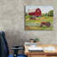 «Rurale rouge grange B» par Jean Plout, art mural sur toile-1845181938
