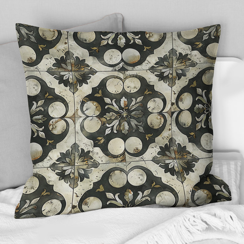 Plancher de ferme gris foncé - Coussin Country, H 16 po x l 16 po, Carrée