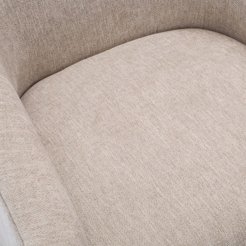 Chaise pivotante Garland, Beige, Noir