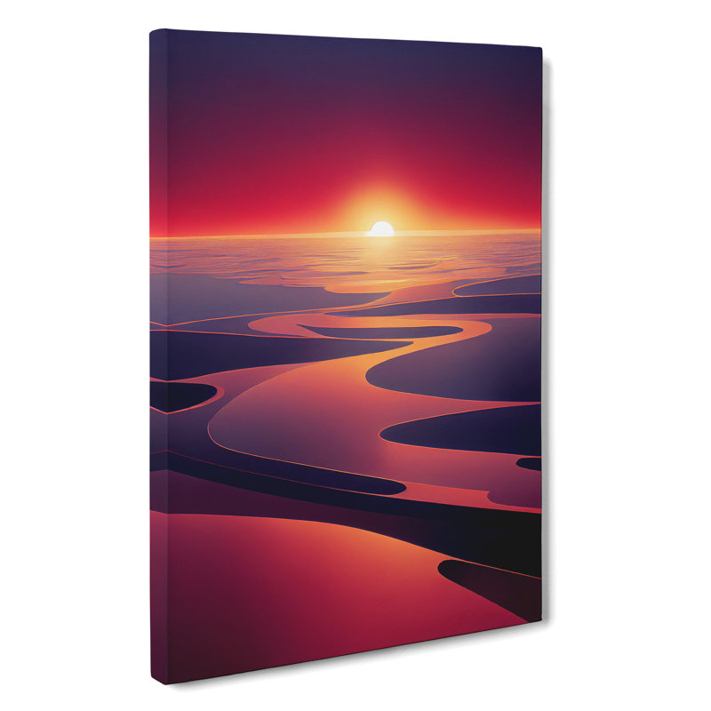 Futuristic Sunset View - Wrapped Canvas, 50cm H x 35cm W x 3cm D