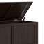 Banc de rangement en bois massif de 63 po avec couvercle relevable Connaught
