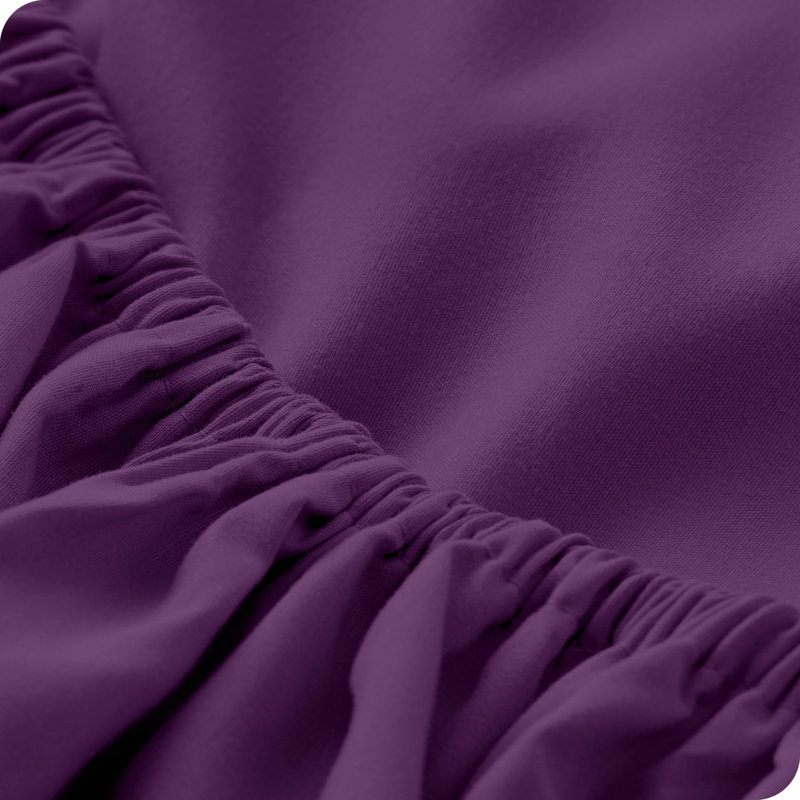 Drap-housse à poches profondes en microfibre ultra-douce, Prune, Drap-housse grand