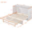 Lit blanc pour grand lit avec rangement saillant et une pièce élégante - Transformateur d'espace moderne avec tiroirs décoratifs-121015860-121015862