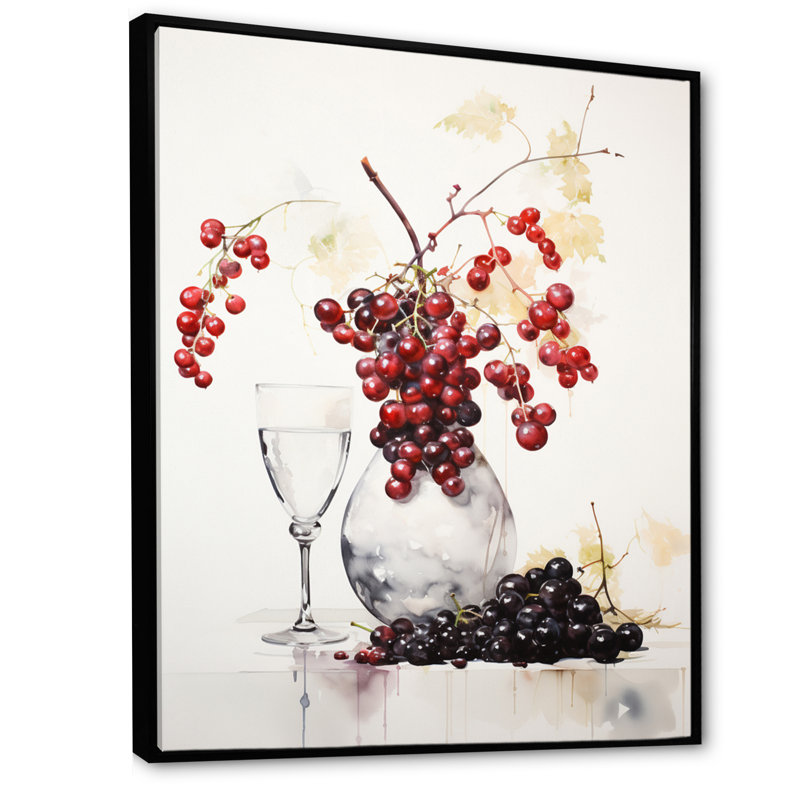 «Macclemmy Red Minimalisme Elegance In Pottery I», reproduction sur toile, H 40 po x l 30 po x P 1,5 po, Cadre flottant noir