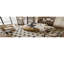 Table basse ovale moderne avec placage en bois massif
