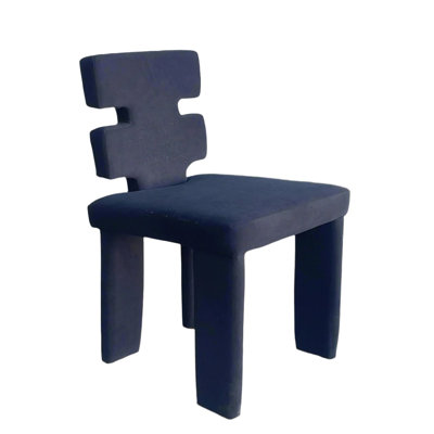 Chaise de salle à manger rembourrée en velours Kelli Mya