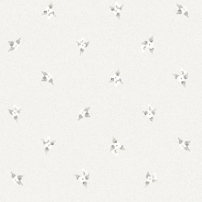 Garretson 1000cm x 52.8cm Satin Wallpaper Roll, Grey/White