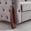 Canapé 84 po en velours 84 po, capitonné, pieds en bois courbés, 2 pièces-978610371