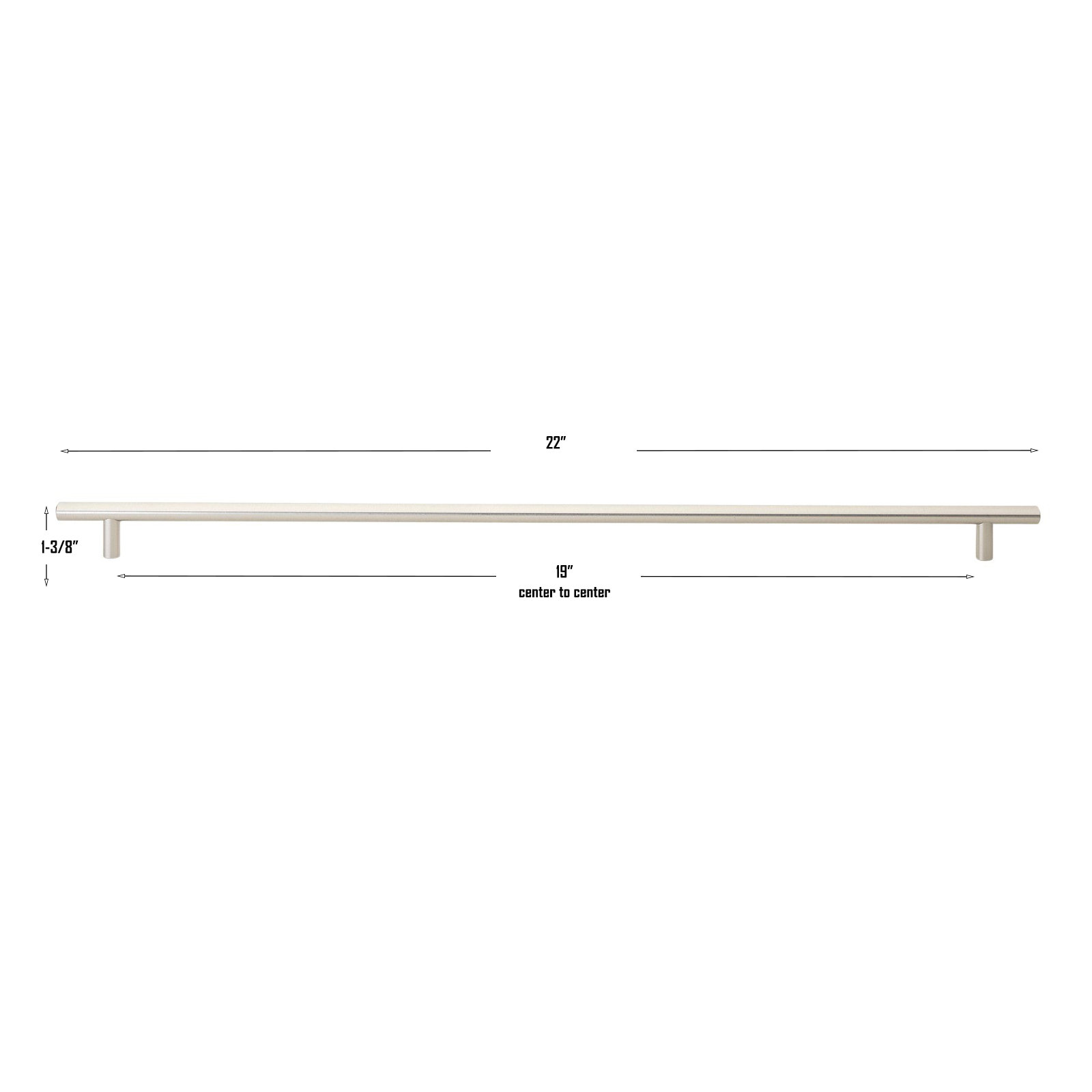 Roman Bar Pull, Stainless Steel, 19"