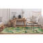 Tapis floral vert / beige touffeté à la main Floral-1862973266