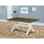 Table de salle à manger X-Style - plateau de table rectangulaire avec pieds élégants, lin brossé blanc-851934123-851934122-851934124
