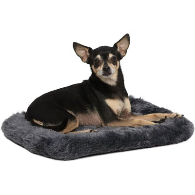 Lit pour animal 18 po avec traversin confortable | Idéal pour les petites races et convient à une cage de 18 pouces | Entretien facile: laver et sécher à la machine