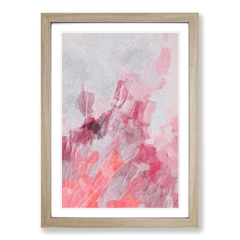 Dreaming Memories in Abstract - Picture Frame Graphic Art Print, Oak Framed, 36cm H x 27cm W x 2cm D