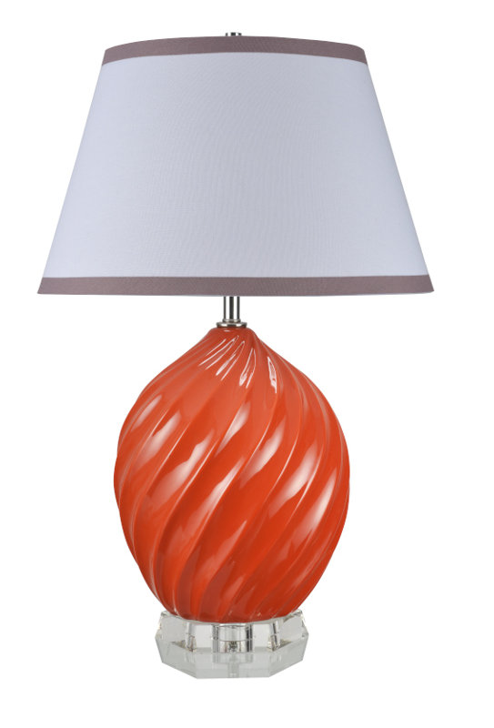 Lampe de table en céramique 26,5 po, Mandarine