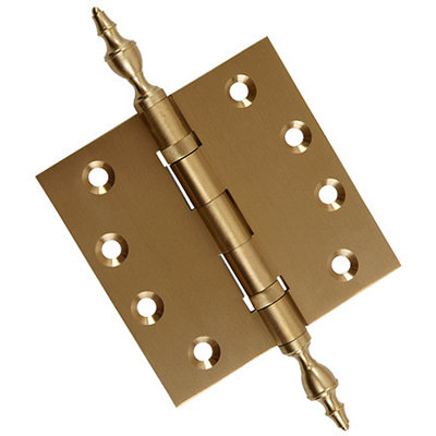 Charnière de porte simple en laiton massif à roulement à billes H 3,5 po x l 3,5 po