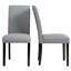 Chaises de salle à manger rembourrées en tissu avec têtes de clou-319494886