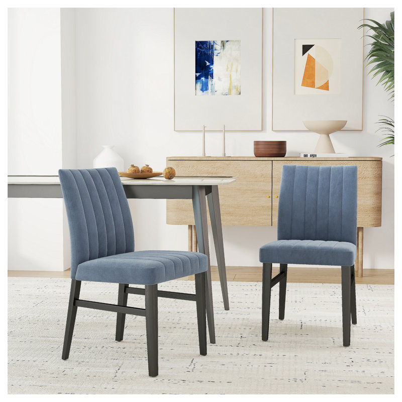 Winston Porter Vonzetta Contemporary Upholstered Dining Chairs, Set Of 2, Tan, Île Seymour Nord, Galapagos