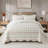 HoneiLife King Size Blended Fabric Reversible Red Rhombic Floral Print Quilt Bedding Set with Pillow Shams-125877146