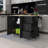 52.7" Solid Wood Drop-Leaf Countertop Kitchen Cart With Spice Rack, Towel Rack & Drawer-1295912747
