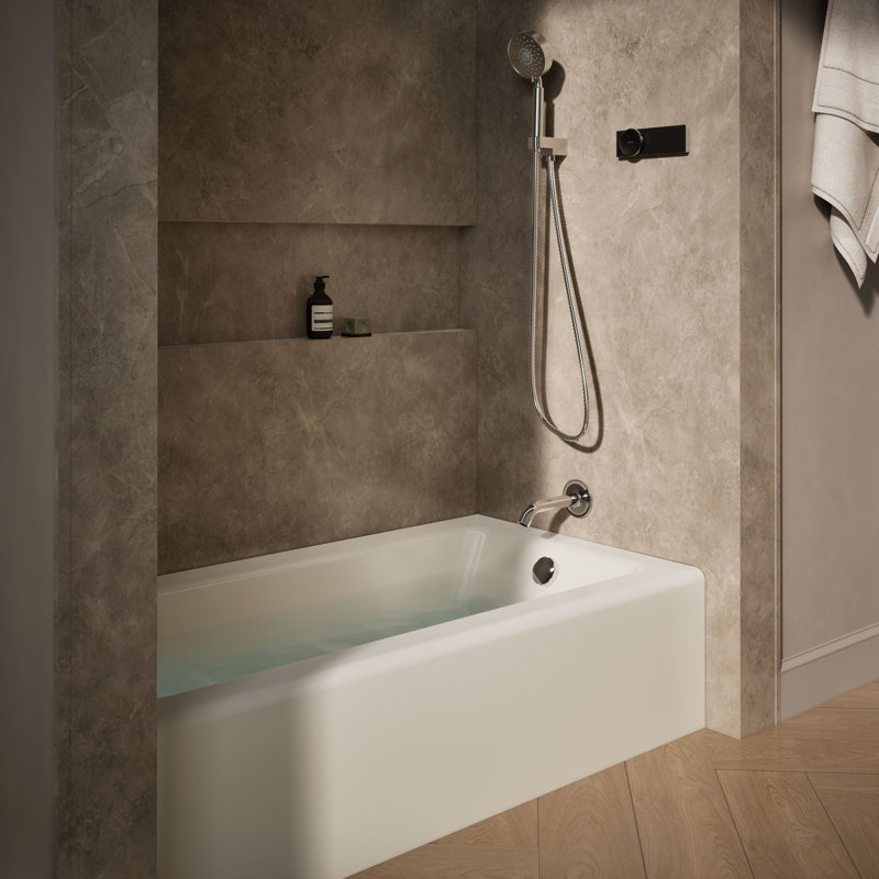 Bellwether® 60" x 32" Soaking Bathtub, Biscuit, Right