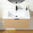 30" Brown Wall Mounted Single Bathroom Vanity With Ceramic Top-1846480416