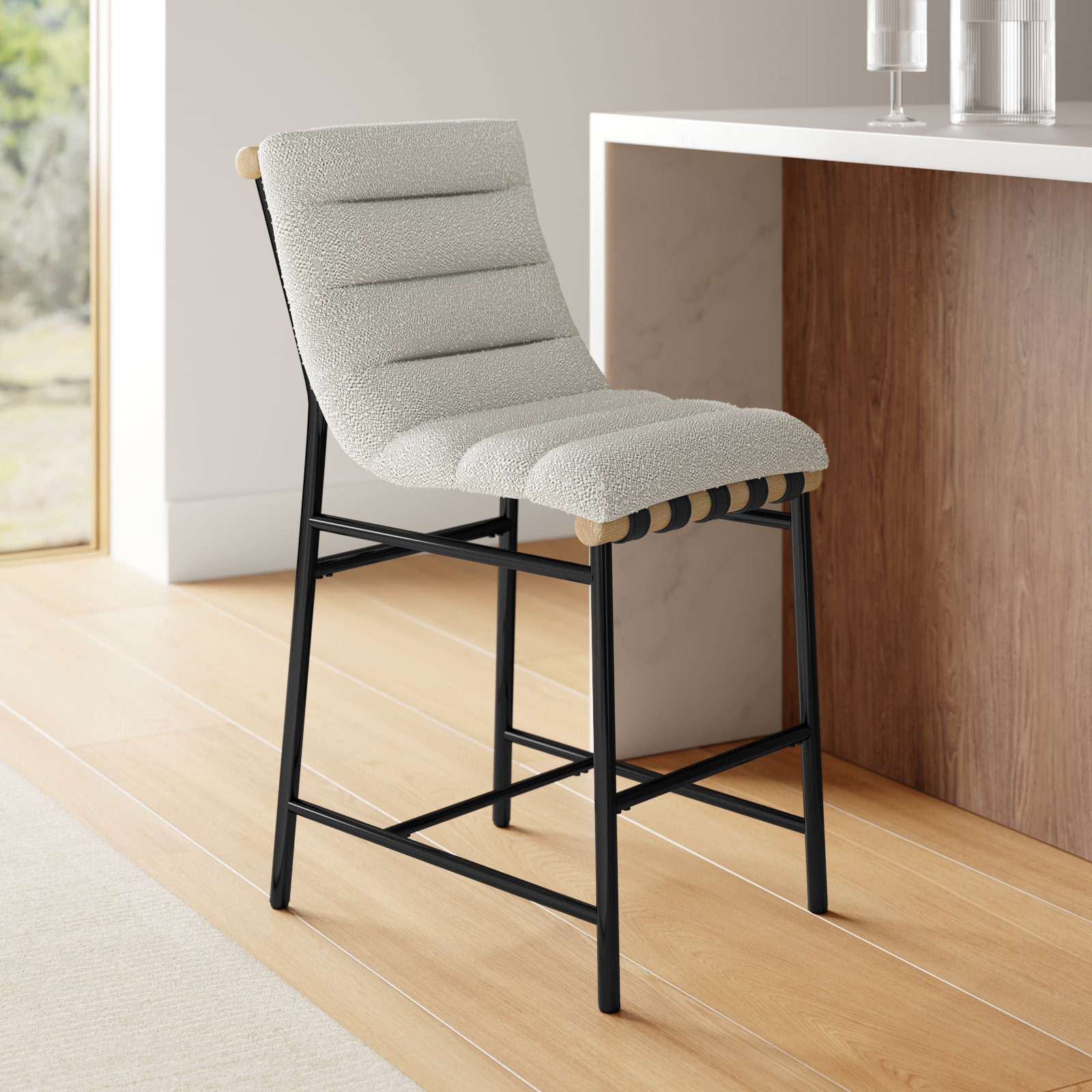 Nicco Bar Stool, Counter Stool (24" Seat Height)