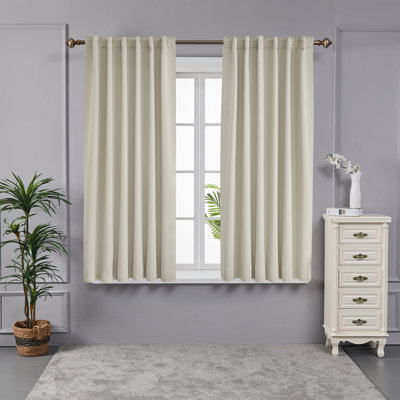 Taburao Back Tab 42 Width Curtains Panel Pair