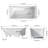 Forma 59'' Right Corner Soaking Bathtub Solid Surface Soaking Tub with Overflow