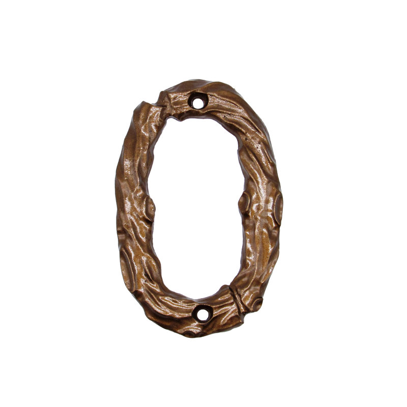 Numéro de maison de 4 po, Bronze luxueux, #0