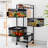 360 Degree Rotating Storage Rack Kitchen Cart with 4 Swing Out Shelves