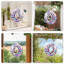 Mangeoire à oiseaux en mosaïque - Mangeoire circulaire suspendue colorée, mangeoire d'oiseaux d'extérieur, décoration extérieure pour l'observation du jardin, du patio et des oiseaux