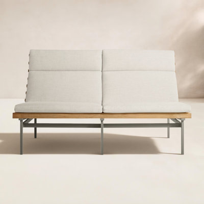 Perch 59" Teak Patio Loveseat