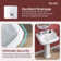 GETPRO 26.75'' Tall White Vitreous China Rectangular Pedestal Bathroom Sink with Overflow