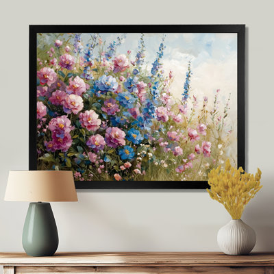 Ikraa campagnard fleur de pivoines et de fleurs sauvages II - pivoines, art mural