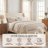 Melaya Wingback Upholstered Platform Bed Frame-640475837-640475838