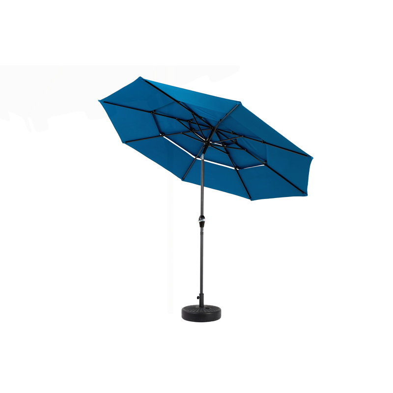 Parasol à 3 niveaux en aluminium, Bleu très foncé